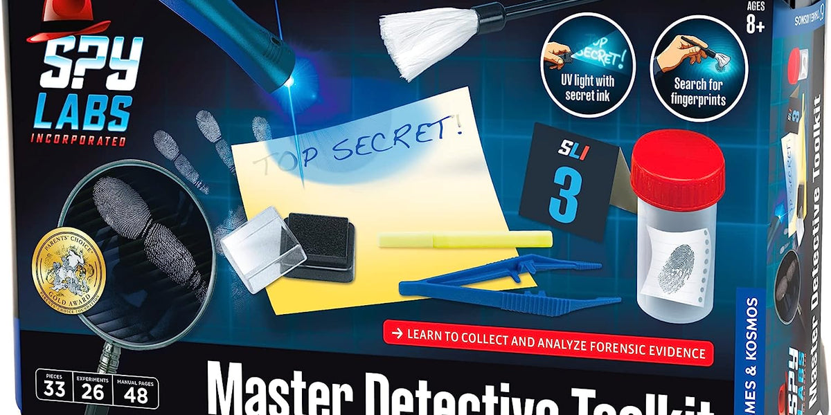 Scène De Crime Spy Labs Master Detective Toolkit V2 / Kit De Science Forensique Rassemble Documente Joue Empreintes Digitales Empreintes Traces Pneus Livre D Exp Rien Scene De Crime