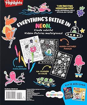 Rainbow Neon Hidden Pictures Book