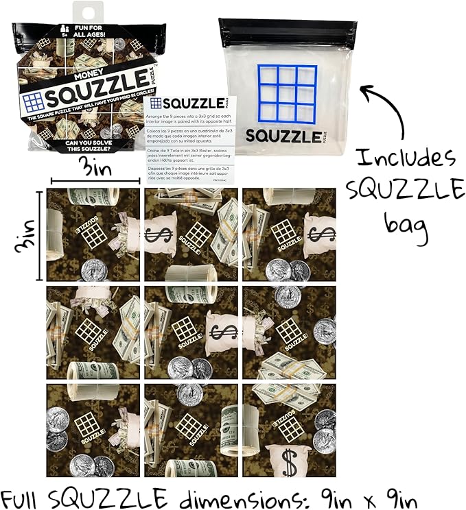 Squzzle Puzzle – 9-Piece Travel Puzzle Game