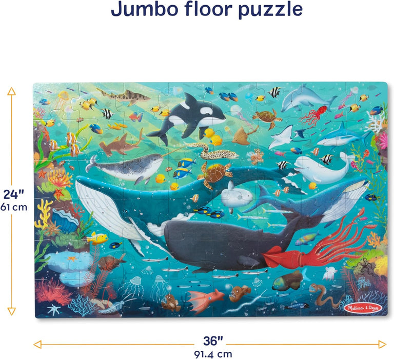 Melissa & Doug Underwater 48-Piece Jumbo Floor Puzzle 3x2ft