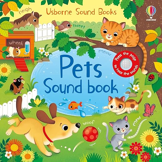 Interactive Pet Sounds Board Book for Toddlers, Engaging Animal Noises