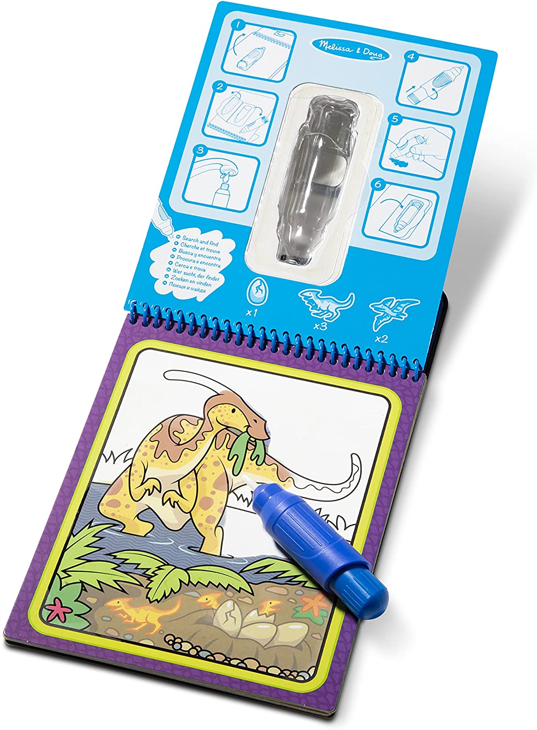 Water Wow! Reusable Water-Reveal Activity Pad - Dinosaurs