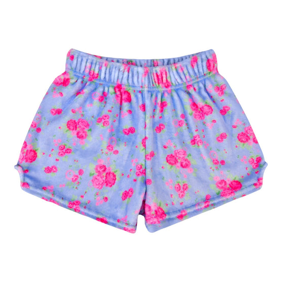 Ditsy Floral Plush Shorts - X SMALL