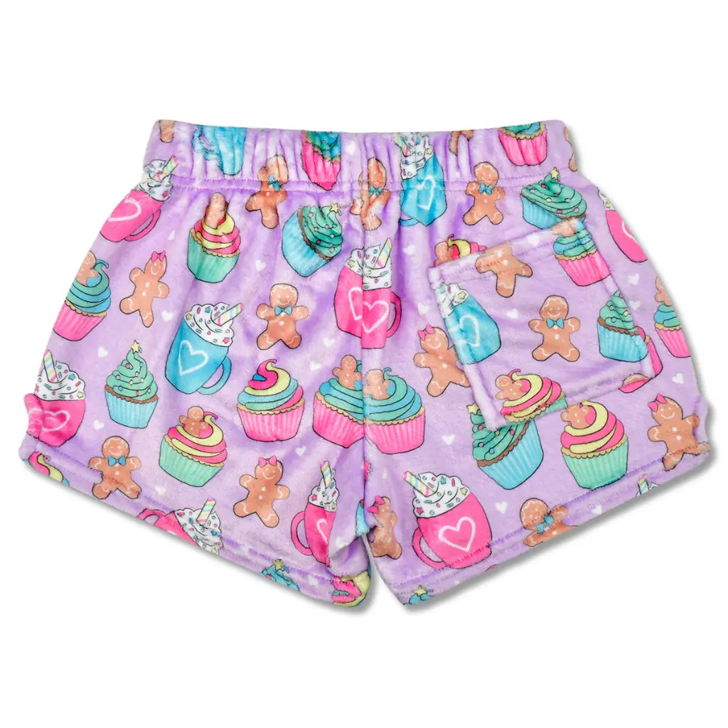 Gingerbread Cafe Plush Shorts - Medium