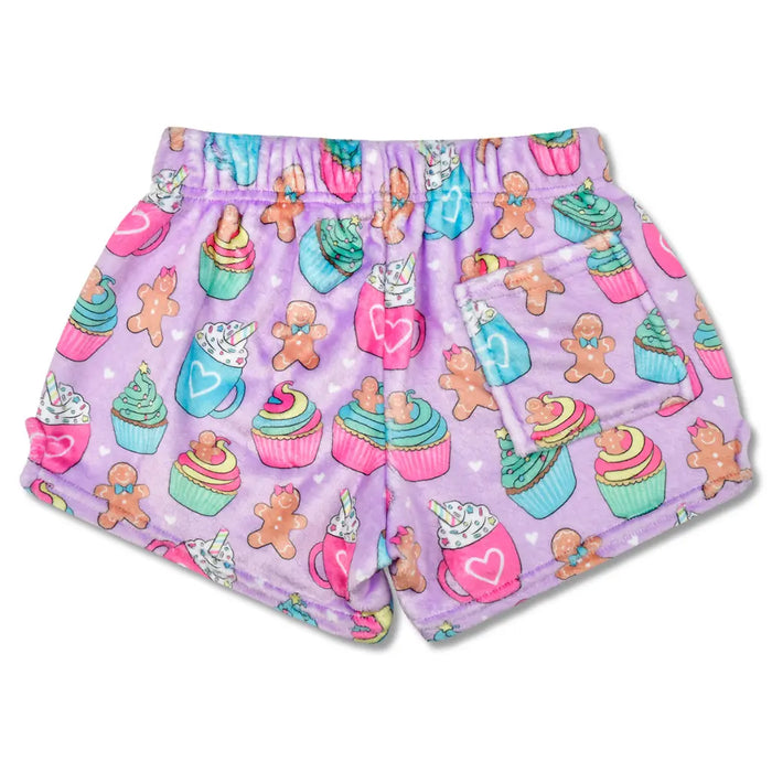 Gingerbread Cafe Plush Shorts - XSmall