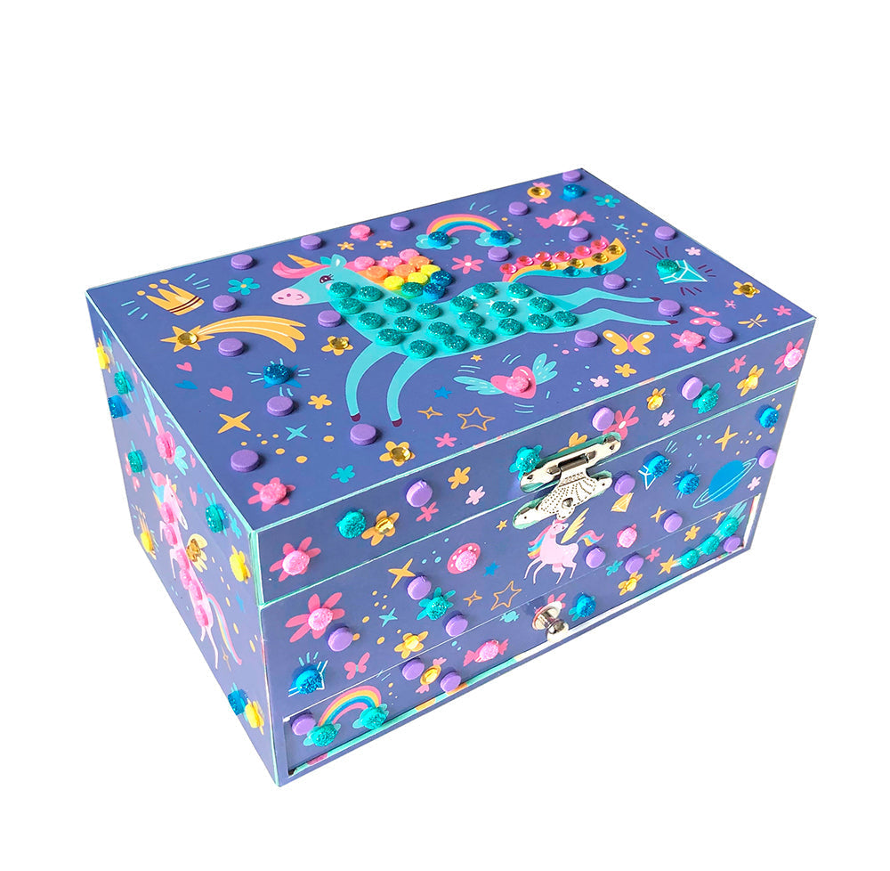 3D Mosaic Music Box Unicorn