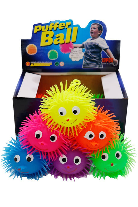 Jumbo Smiley Spiky Puffer LED Light Up Return Ball
