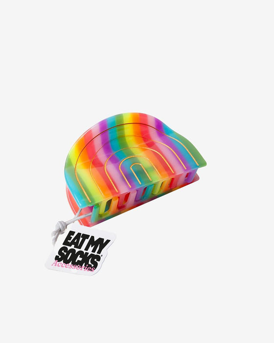 Eat My Socks Rainbow Hair Clip