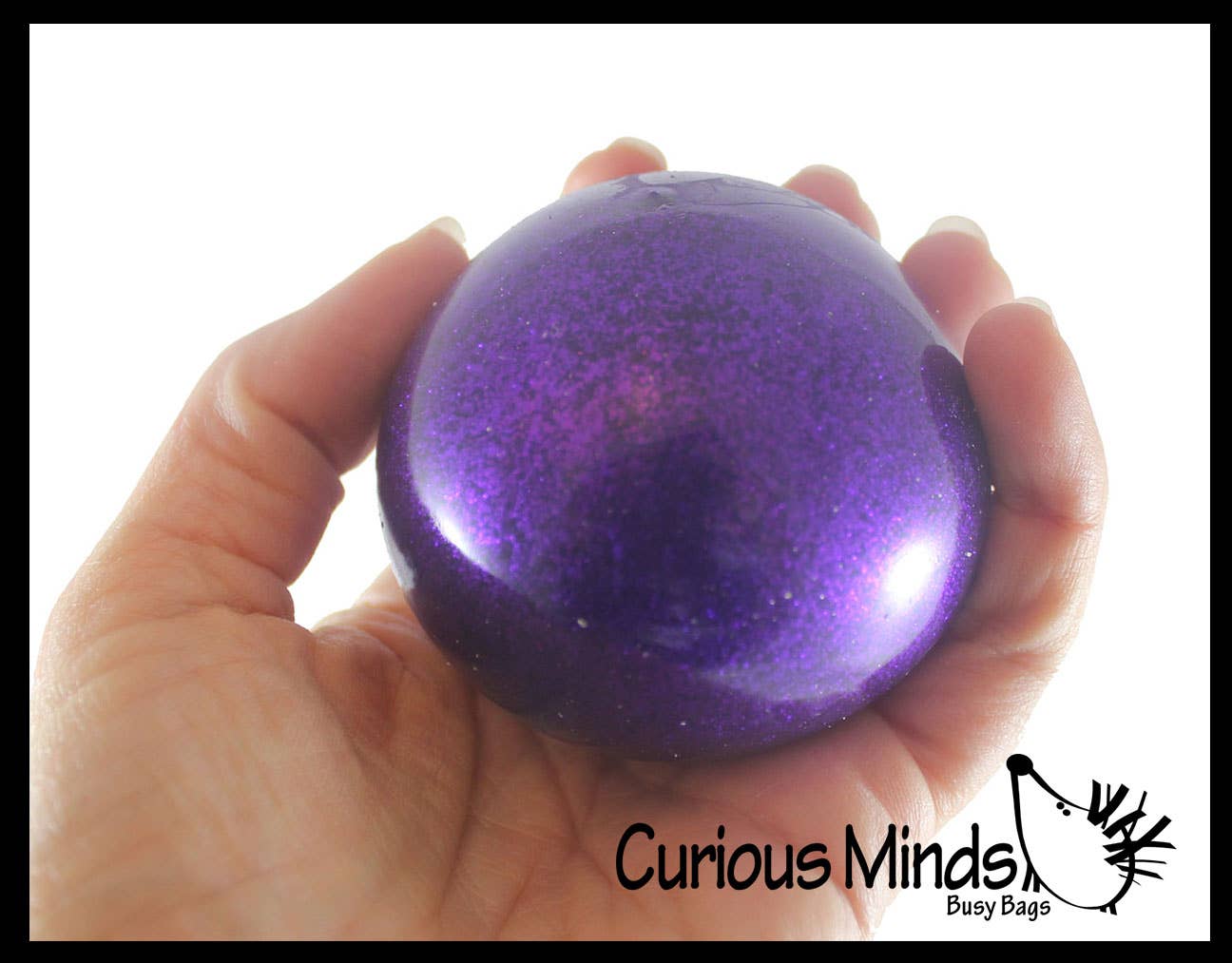 Single Metallic Glitter Thick Gel-Filled Squeeze Stress Balls  -