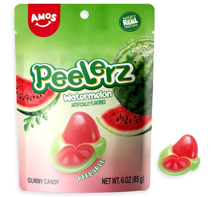 AMOS Peelerz Gummy Watermelon Peg Bag 6oz