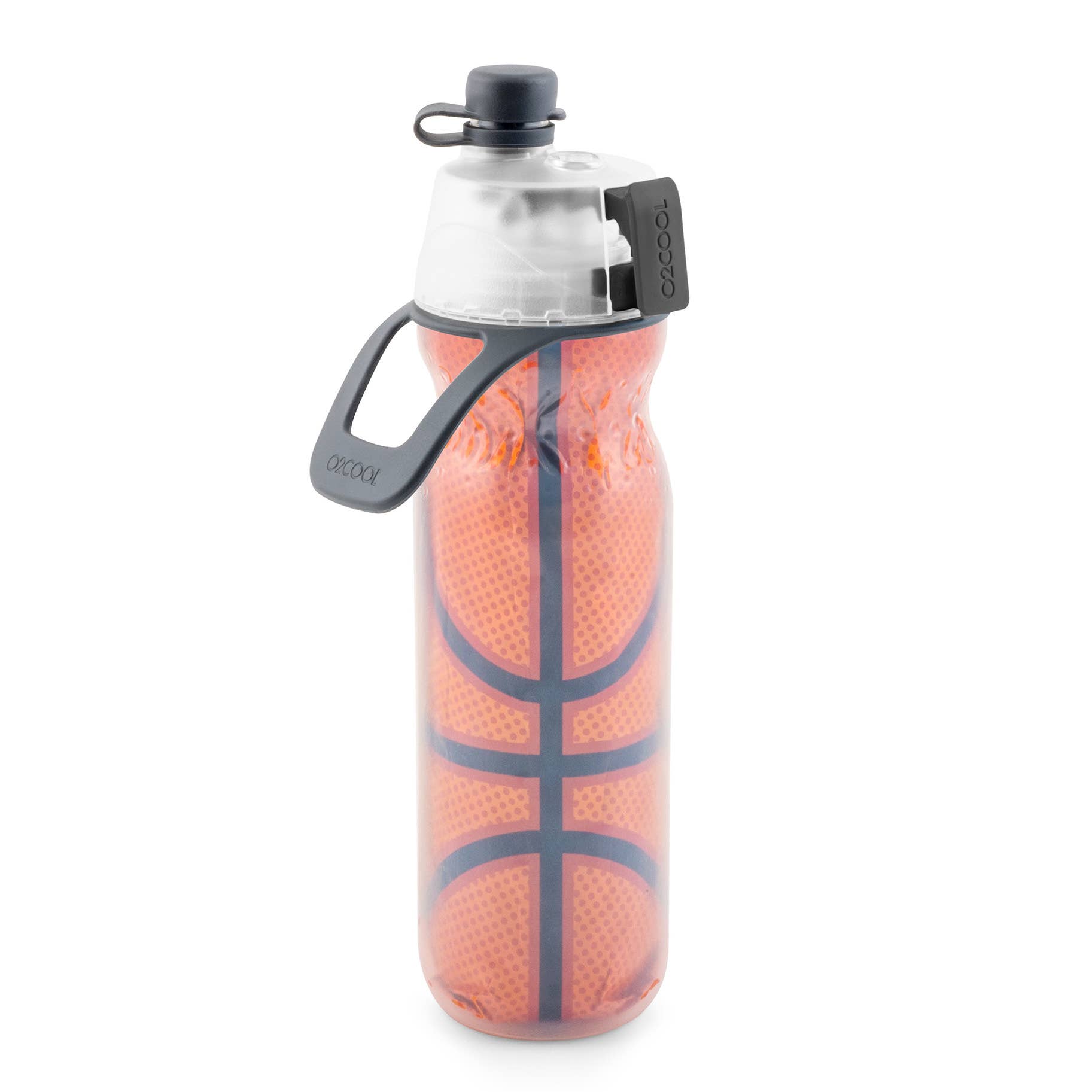 O2COOL Mist 'N Sip 20 oz Bottle Basketball