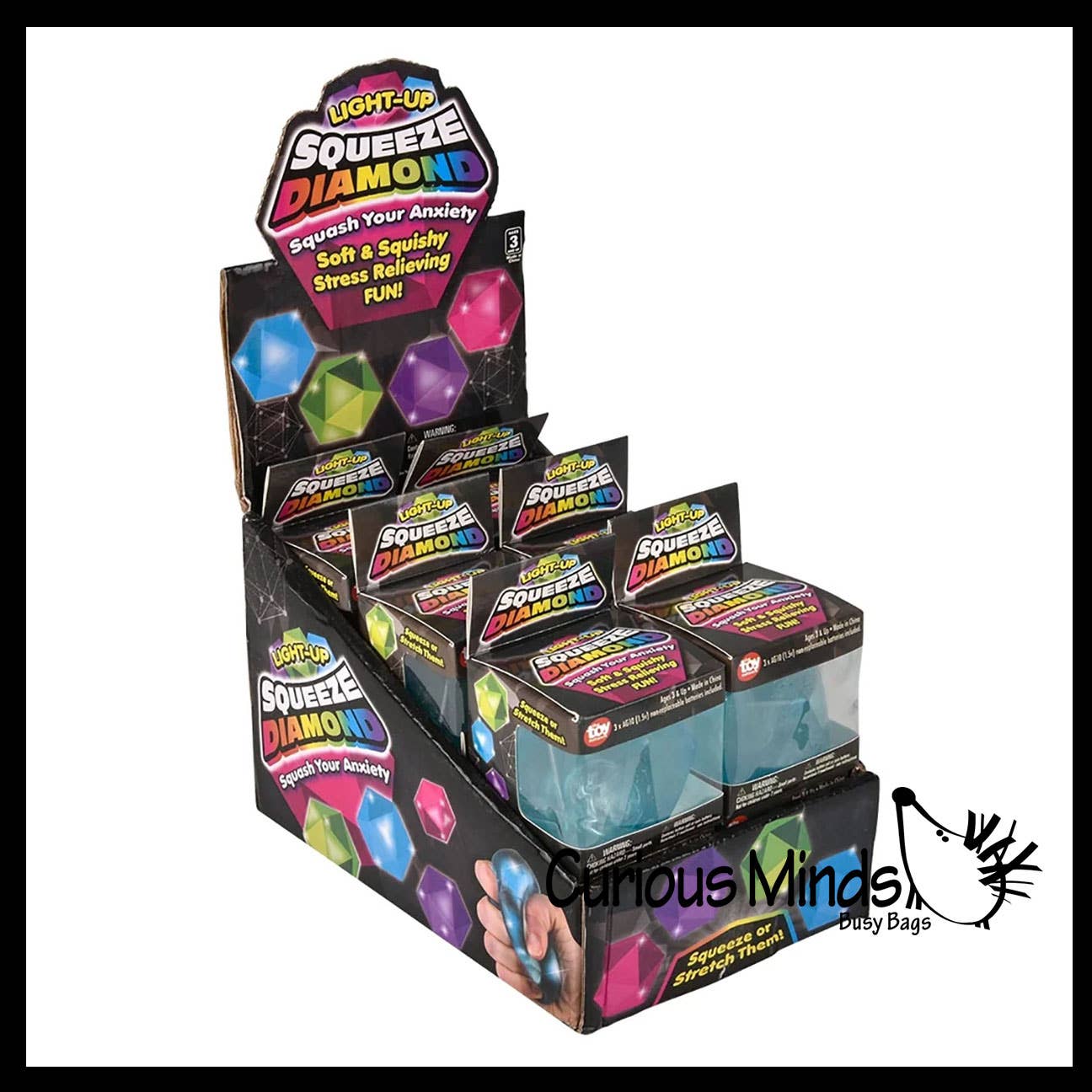 Single Light up Sugar Diamond Shaped Ball - Thick Glue/Gel Syrup