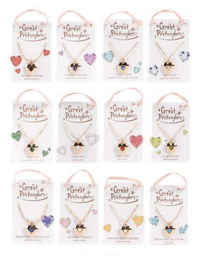 Birthstone Heart Locket Necklace