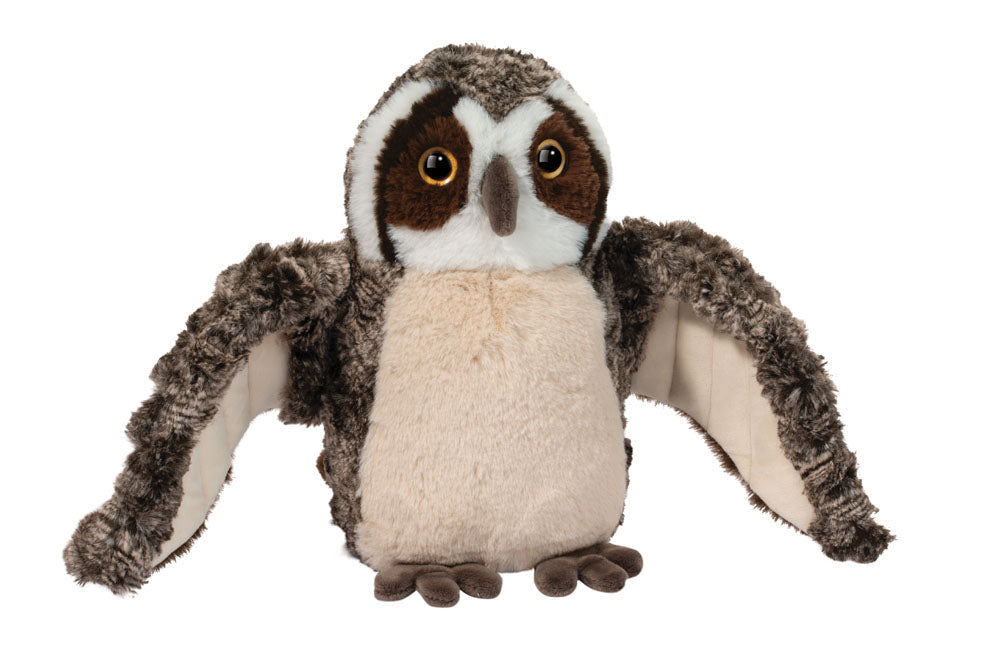 Douglas Echo Owl Stuffed Toy Realistic Plush Bird Figure
