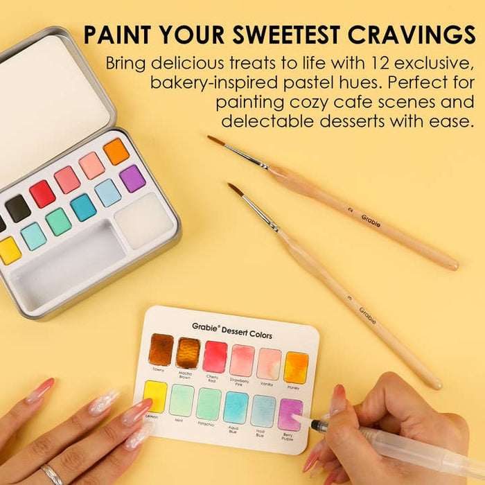 Grabie Dessert Colors Watercolor Pocket 12-Piece Set