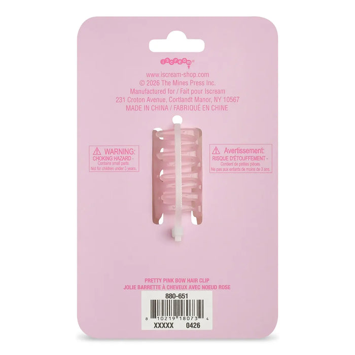 Iscream Kids Pretty Pink Bow Hair Clip