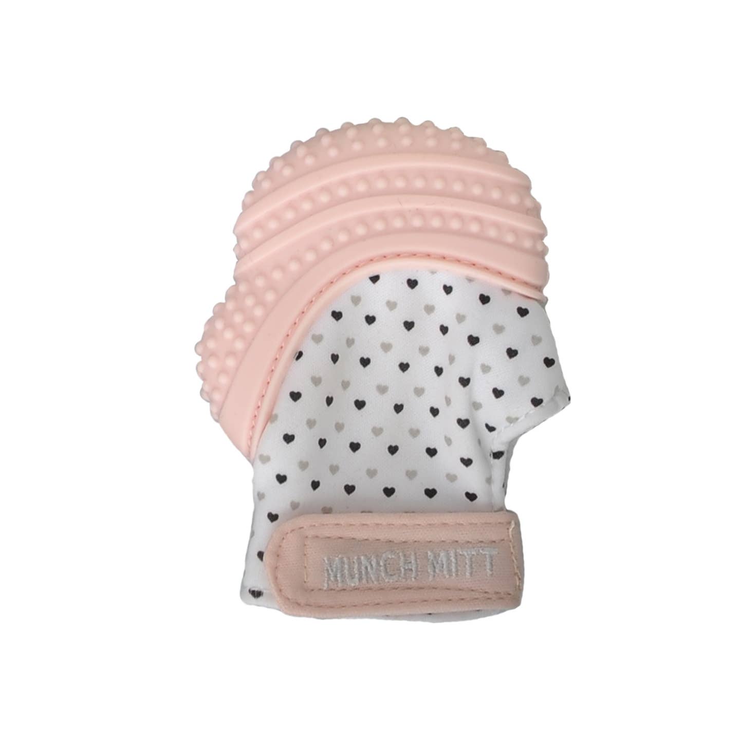 Malarkey Kids Munch Mitt Silicone Teething Glove Textured Pastel Pink