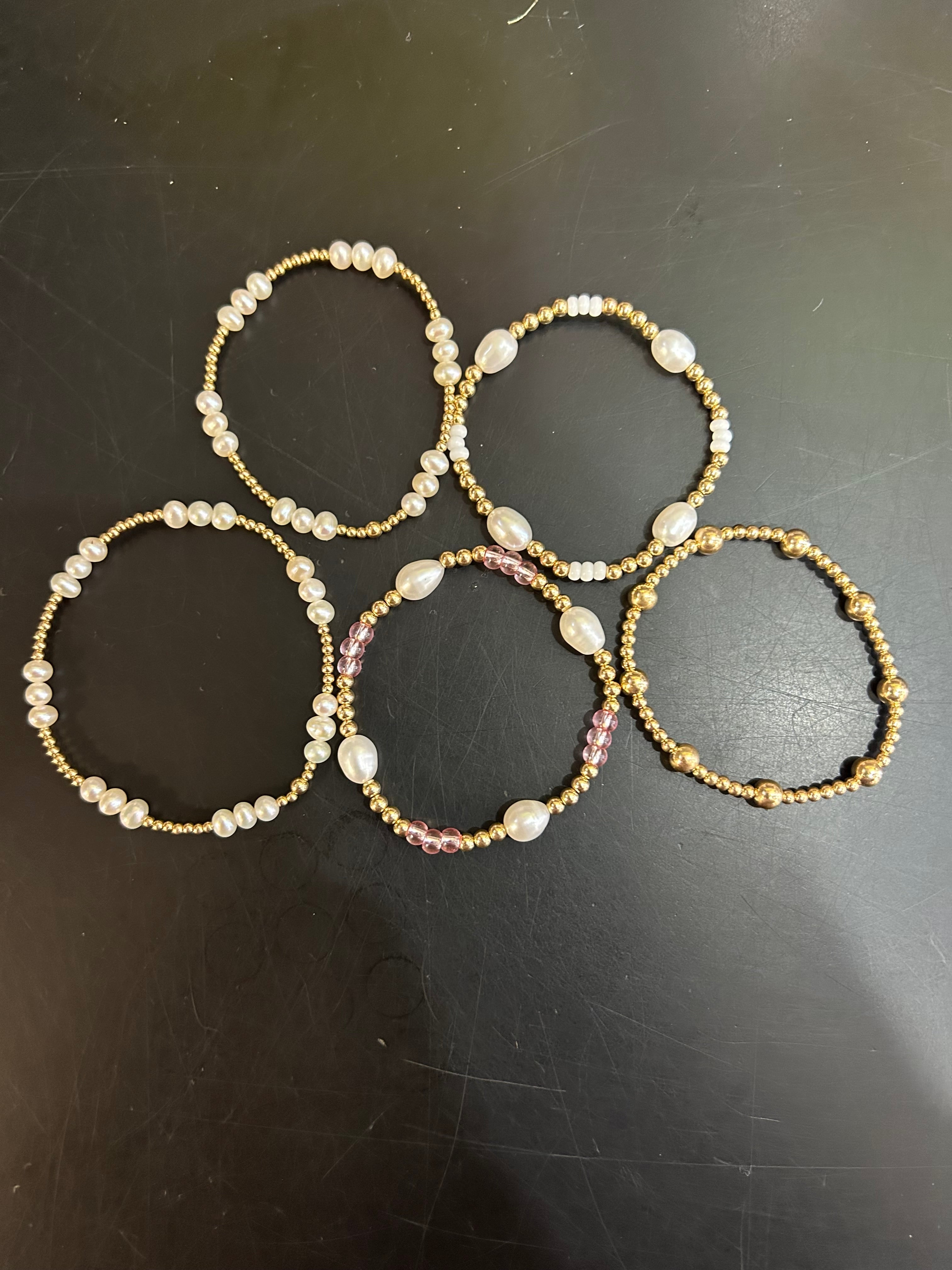 14k Gold Bead Bracelet