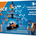 Over-the-Door 7-Hoop Race Basketball Pyramid Set