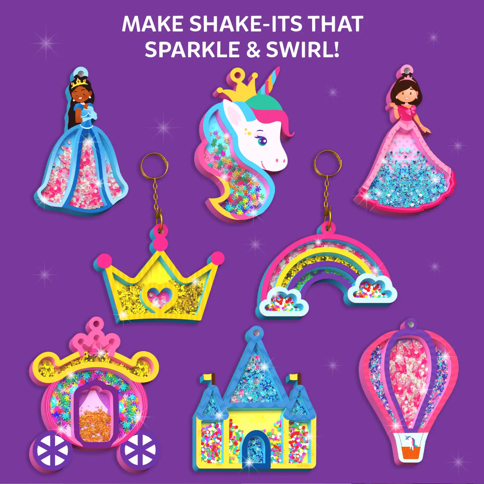 Skillmatics Shake-its Unicorns and Princesses DIY Craft Kit