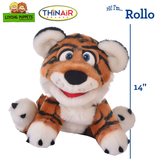 Living Puppets: Tiger "Rollo"  - 14" Plush Hand Puppet