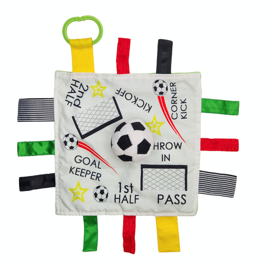 Soccer Crinkle Baby Learning Lovey Tag Stroller Toy 10