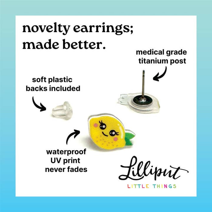 Lilliput Little Things Football Earrings