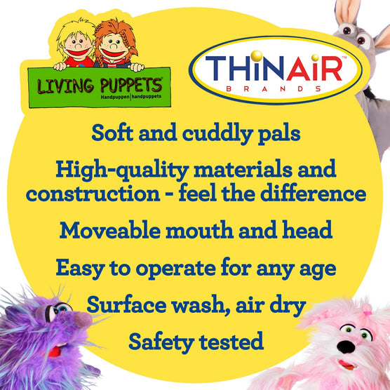 Living Puppets 19-Inch Plush Donkey Hand Puppet