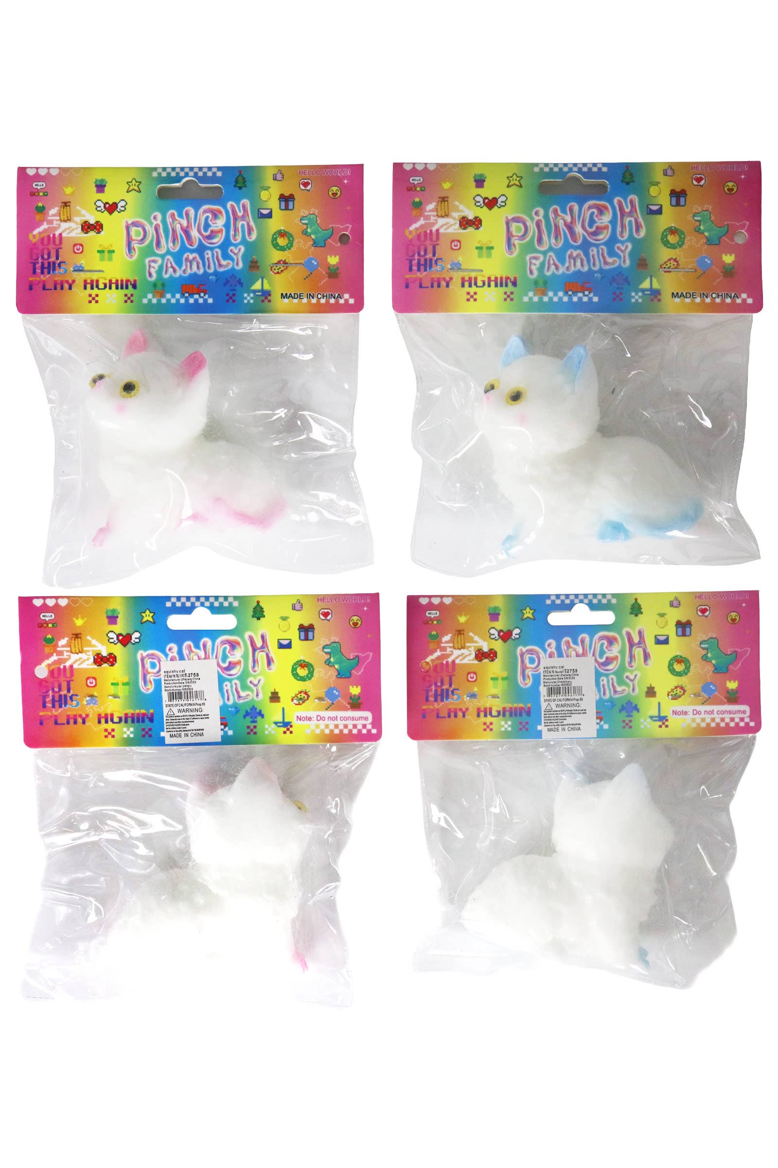 Fuzzy Persian Cat Mochi Squishy Bag