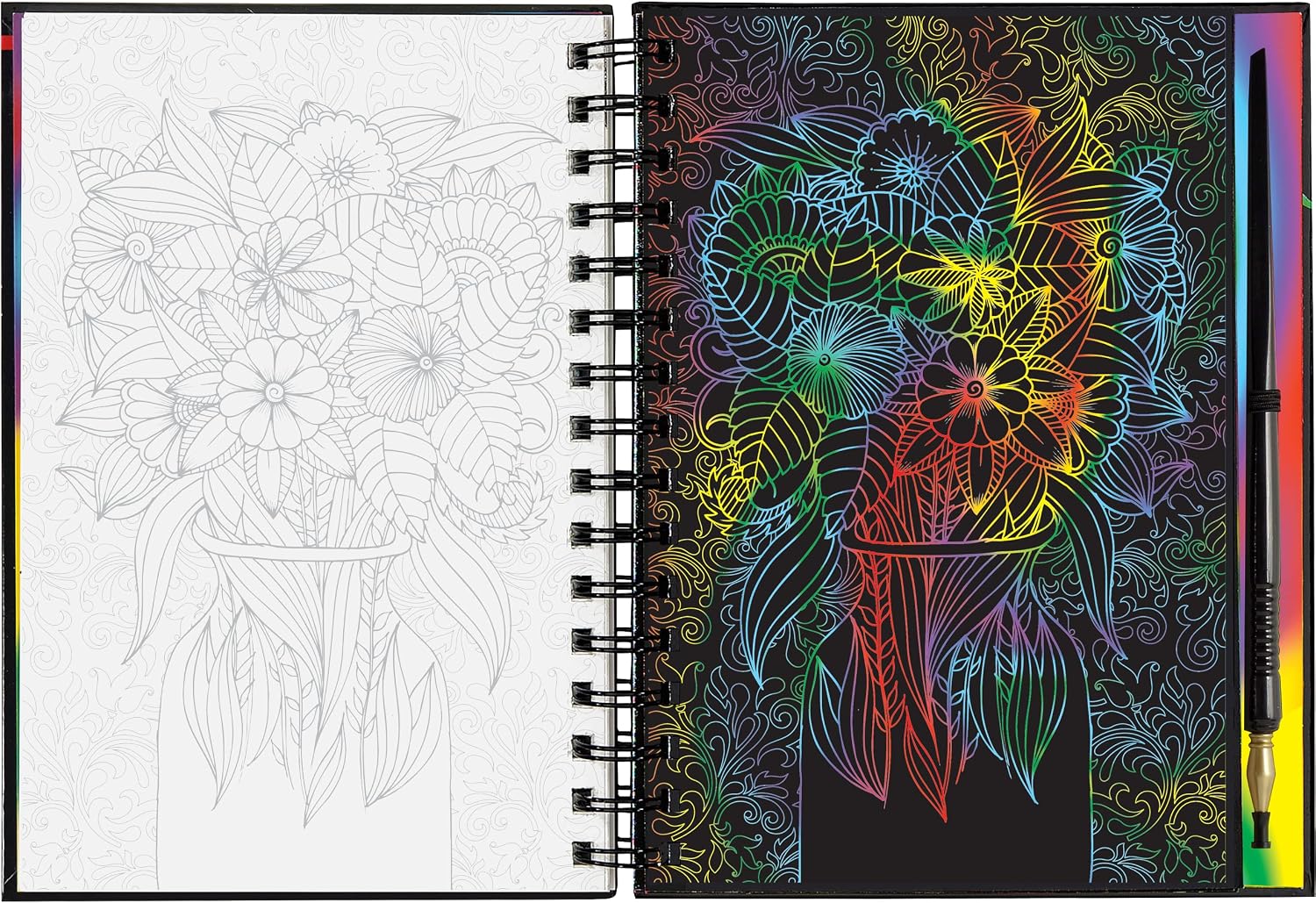 Peter Pauper Press Scratch & Sketch Extreme Flowers Activity Book