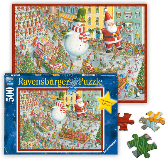 Ravensburger Christmas Parade 500 Piece Jigsaw Puzzle, Enjoy Festive Holiday Fun