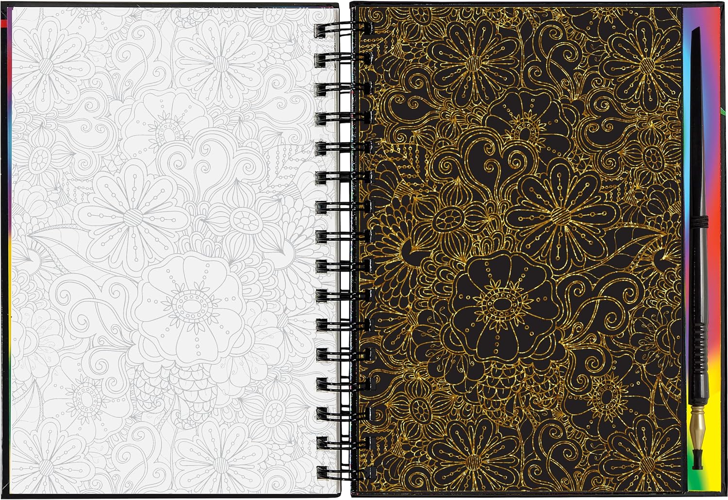 Peter Pauper Press Scratch & Sketch Extreme Flowers Activity Book