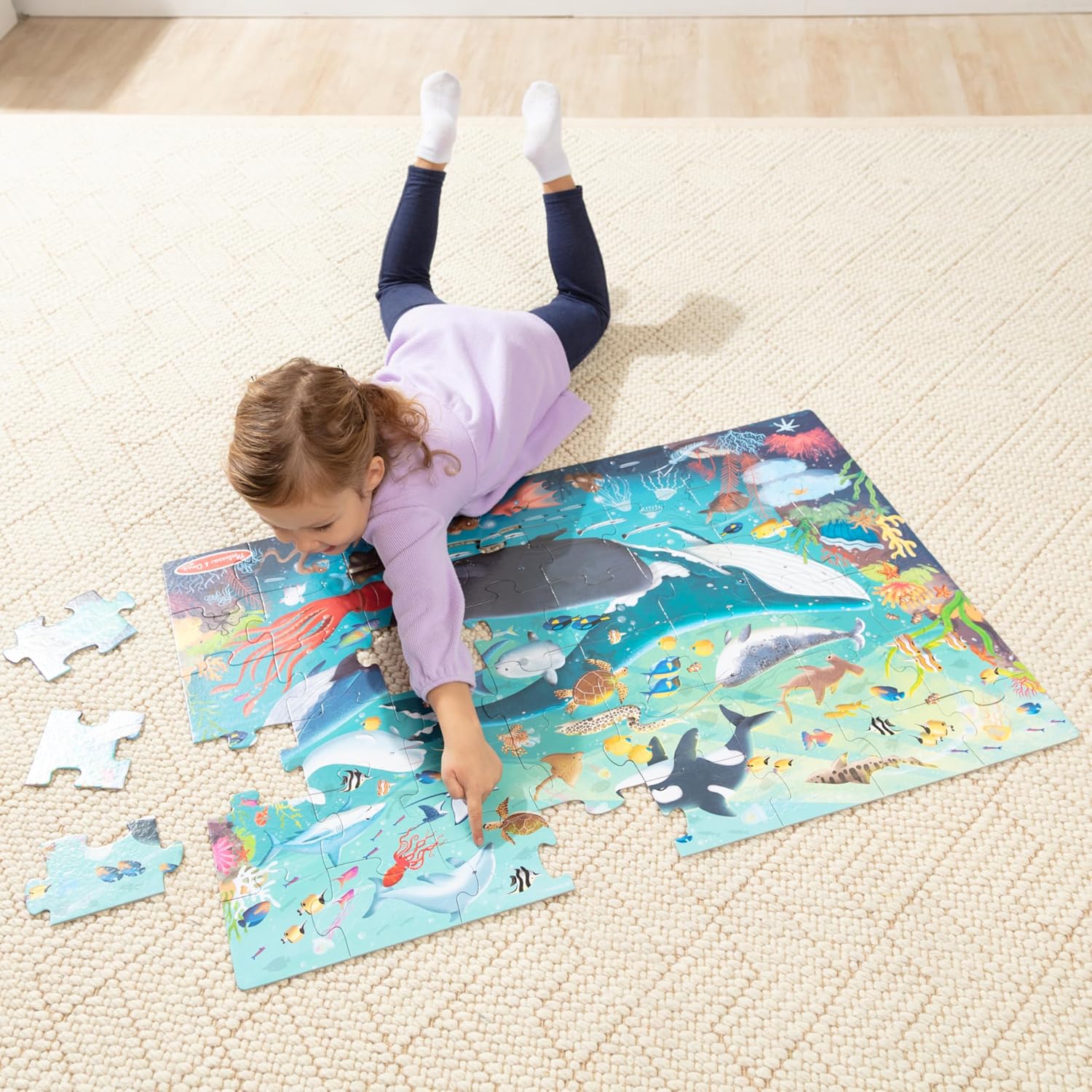 Melissa & Doug Underwater 48-Piece Jumbo Floor Puzzle 3x2ft