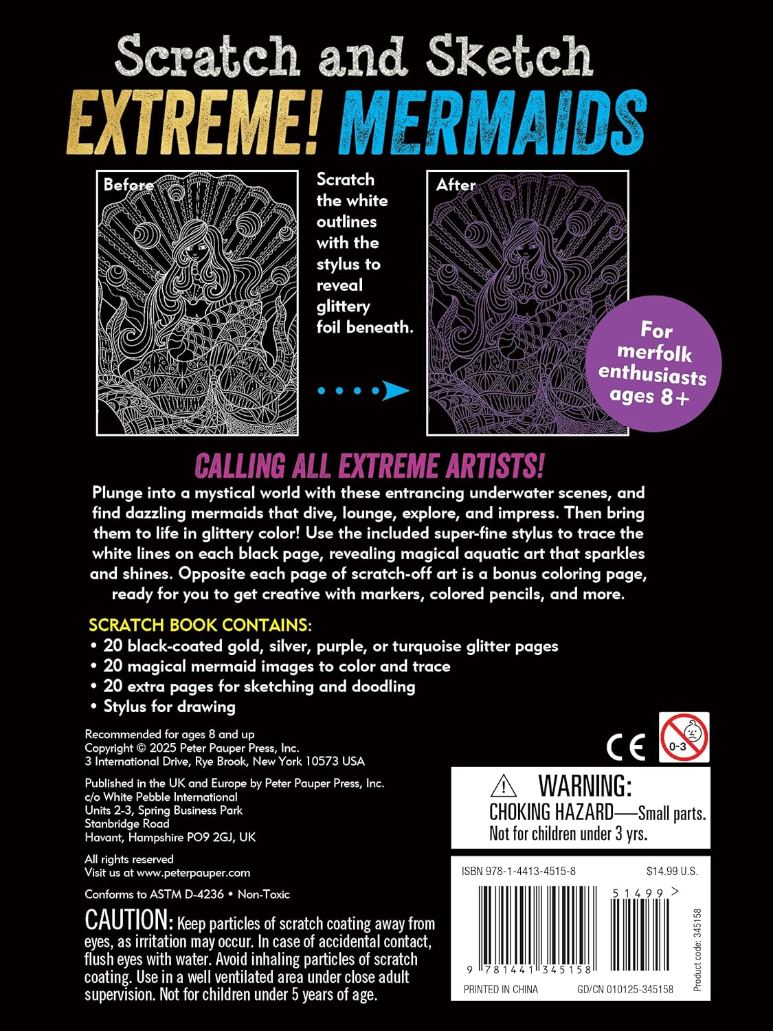 Extreme Mermaids Scratch and Sketch Book
