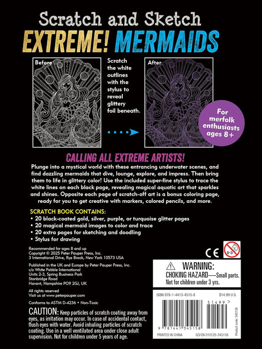 Extreme Mermaids Scratch and Sketch Book