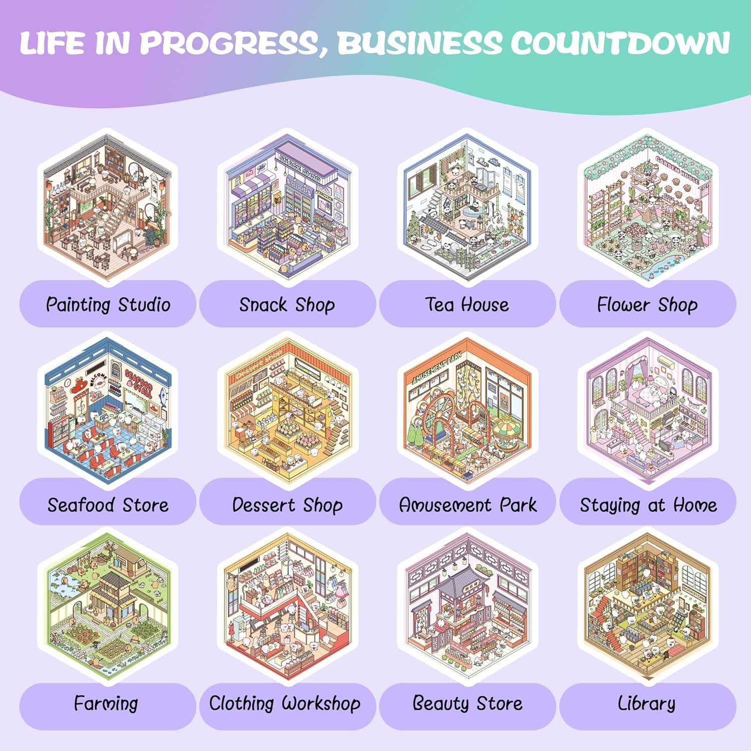 Creative 3D Sticker Scene Books: DIY House Therapy Kit for All Ages