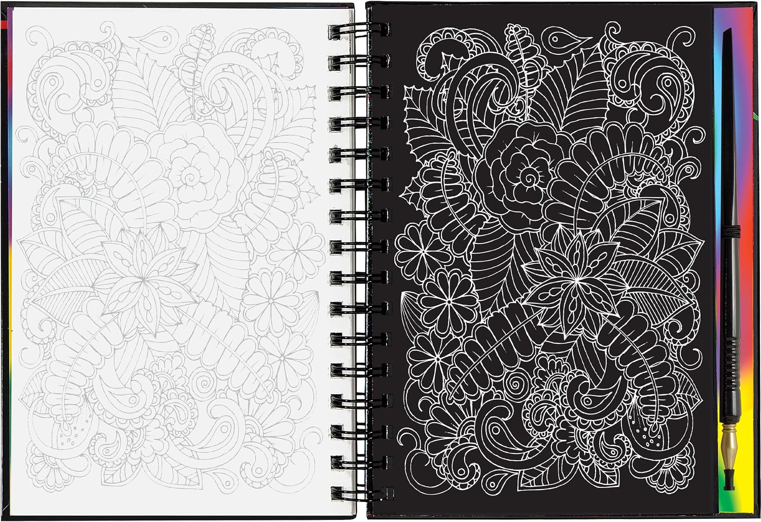 Peter Pauper Press Scratch & Sketch Extreme Flowers Activity Book