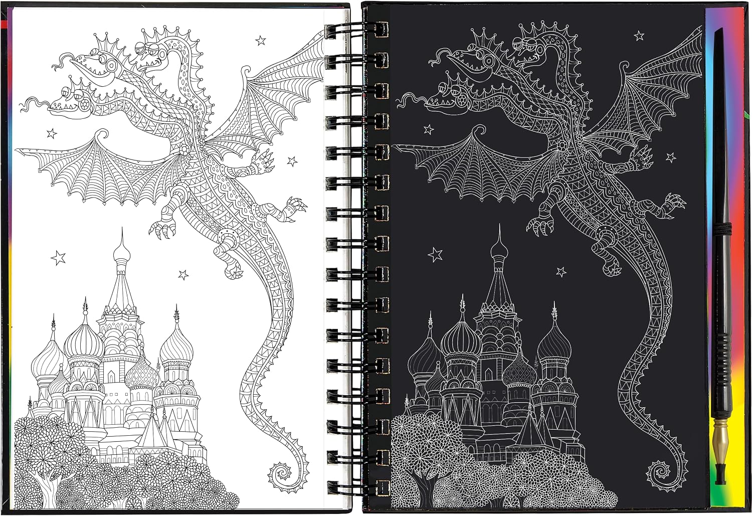 Peter Pauper Press Scratch & Sketch Extreme! Dragons Activity Book