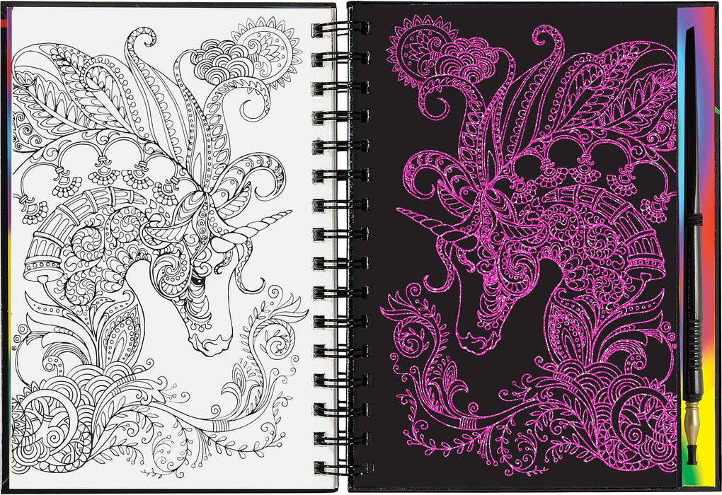 Peter Pauper Press Extreme! Scratch & Sketch Unicorns Activity Book