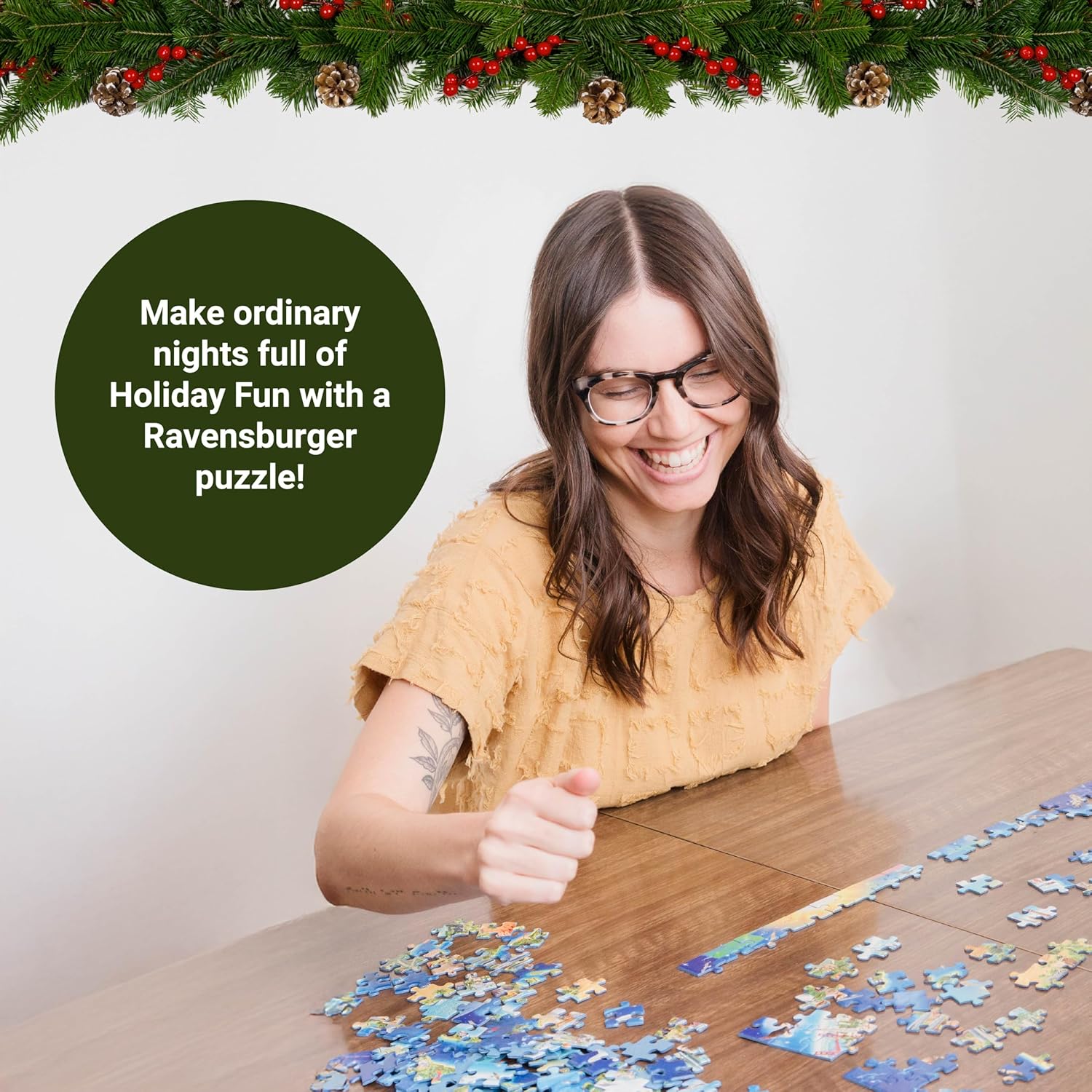 Ravensburger Christmas Parade 500 Piece Jigsaw Puzzle, Enjoy Festive Holiday Fun