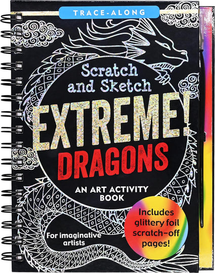 Peter Pauper Press Scratch & Sketch Extreme! Dragons Activity Book