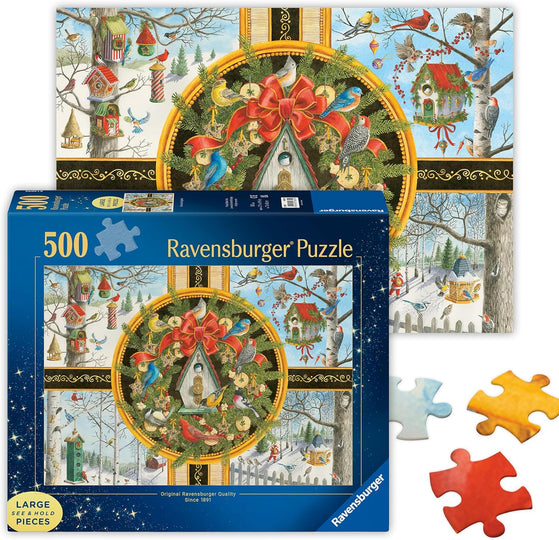 Premium Ravensburger Christmas Songbirds 500 Large Piece Jigsaw Puzzle Ages 12+