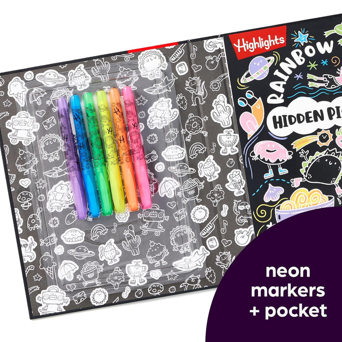 Rainbow Neon Hidden Pictures Book