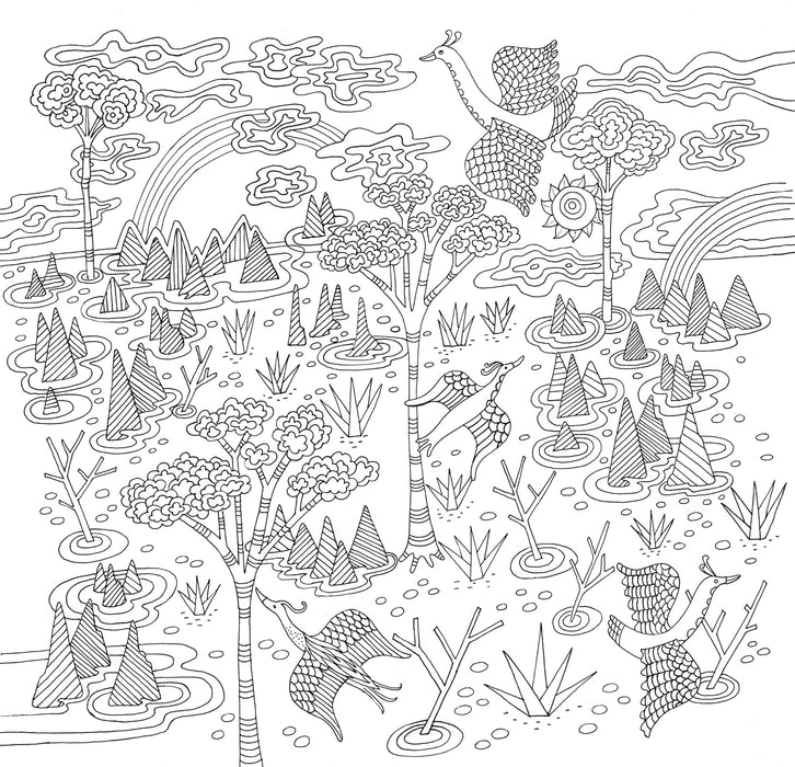 Peter Pauper Press Zen Garden Adult Coloring Book