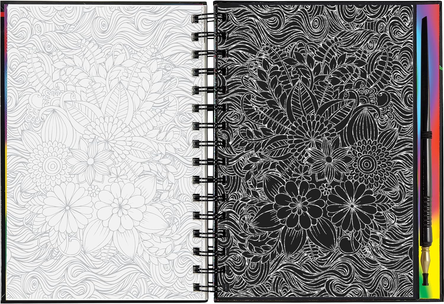 Peter Pauper Press Scratch & Sketch Extreme Flowers Activity Book