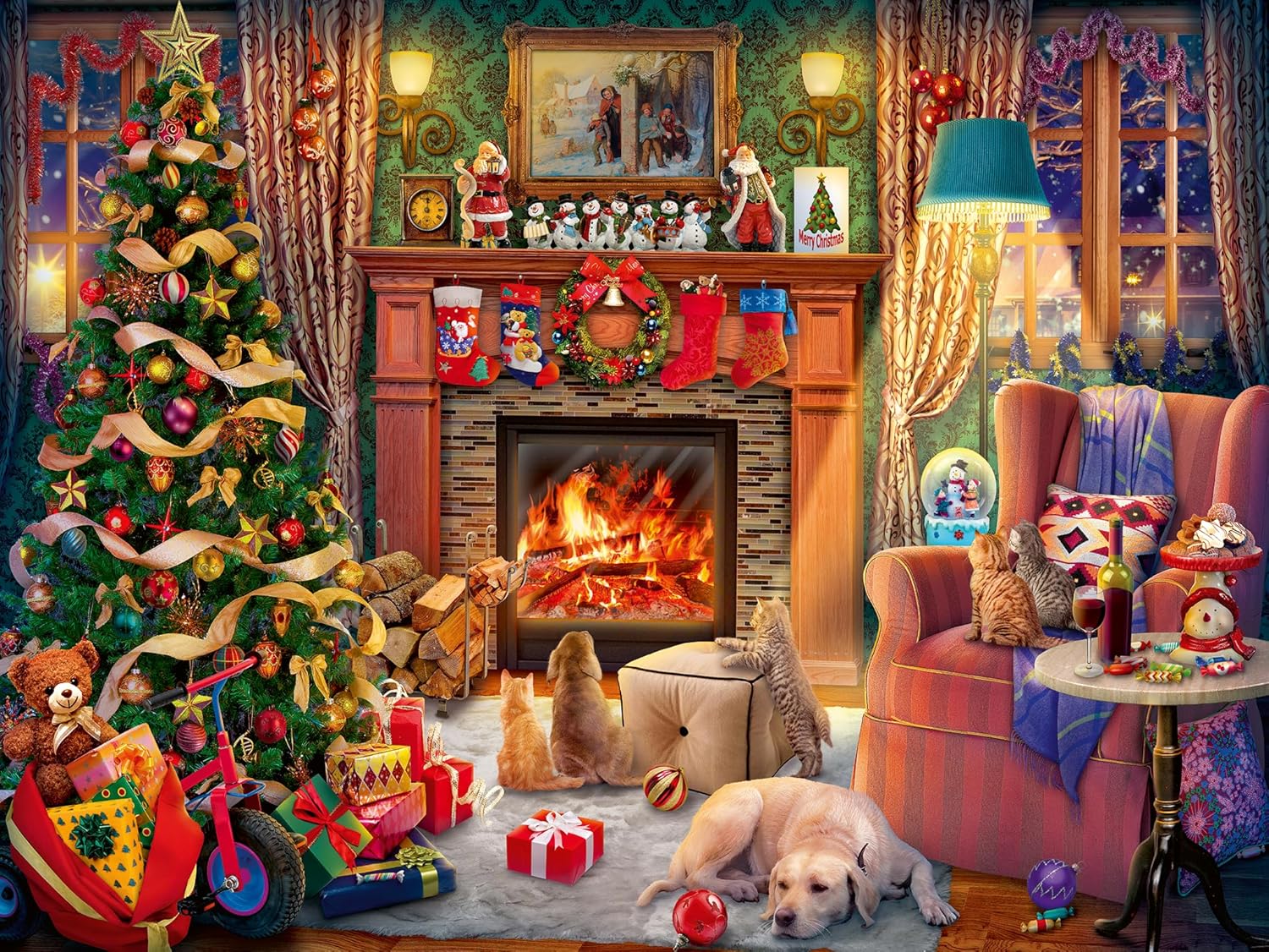 Ravensburger Premium Christmas Eve 1500 Piece Jigsaw Puzzle Festive Family Fun