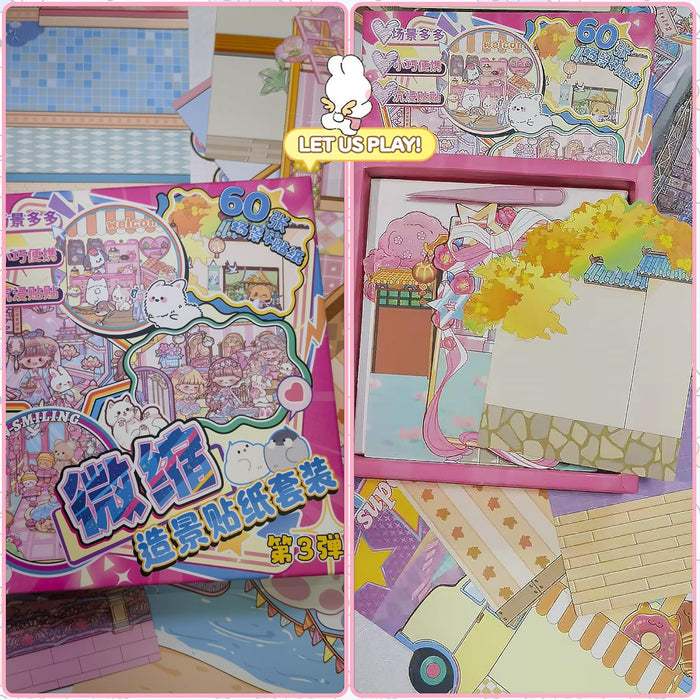 20 Sets 3D Sticker Scenes: Creative Stress Relief Craft Kit for All Ages