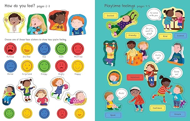 First Sticker Book Feelings: An Interactive Activity Book About Emotions for Kids (Ages 3-5) with 180+ Stickers