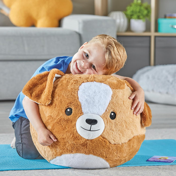 hand2mind Puppy BubblePlush 15in Yoga Ball Toy