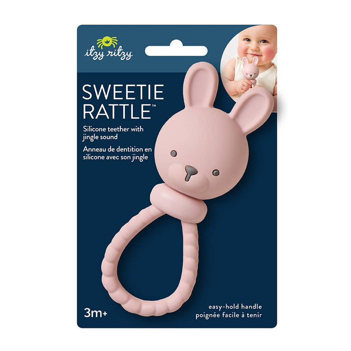 Pink Bunny Sweetie Rattle Infant Teether